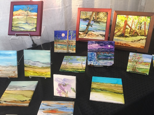 HAND PAINTED TILES at the Peters Valley Fair