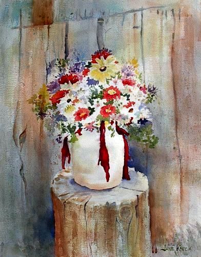 Flowers on a Stump, by Jane Brennan