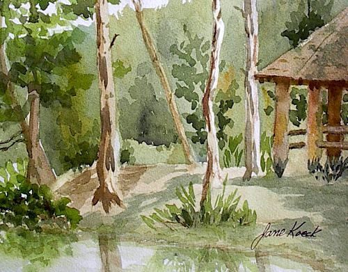 Lakeside in Stokes Forest, by Jane Brennan