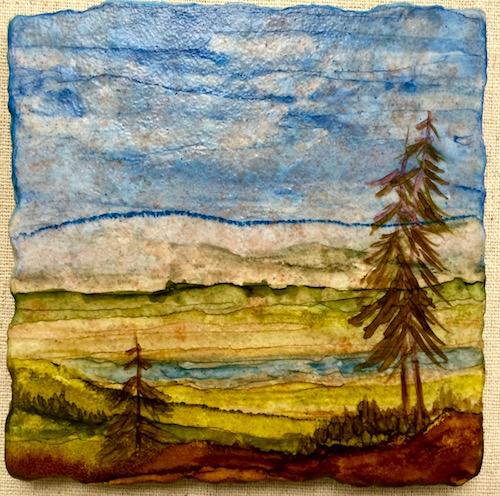 Hand Painted Ceramic Tile, by Jane Brennan,   classes offered