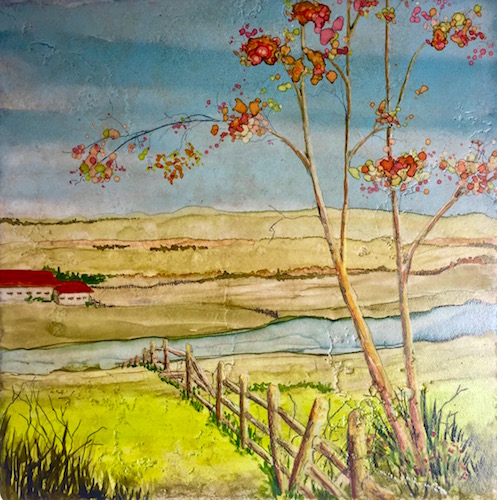 Hand Painted Ceramic Tile, by Jane Brennan, classes offered