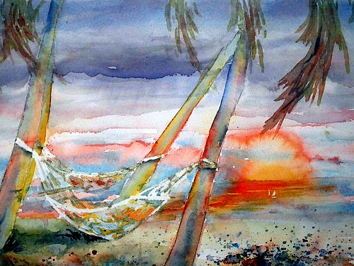 Tropical Sunset, by Jane Brennan